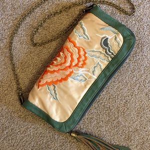 Floral Embroidered Bag by DEENA & OZZY.
